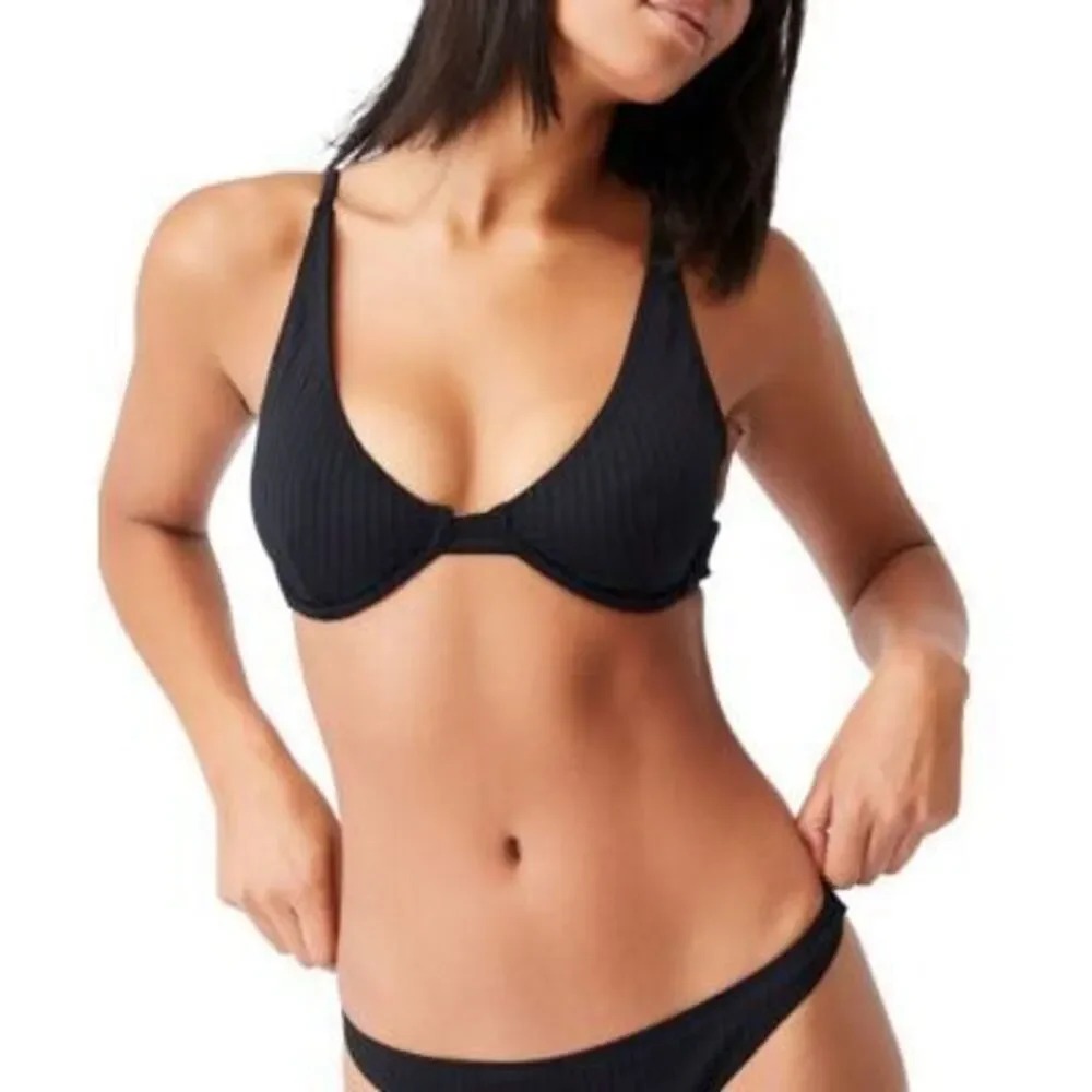 Cotton On Body Women's Black Underwire Bra Bikini Top M